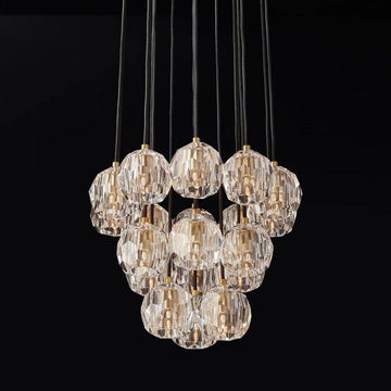 Boule Glass Round Cluster Chandelier 19" - King Lamps