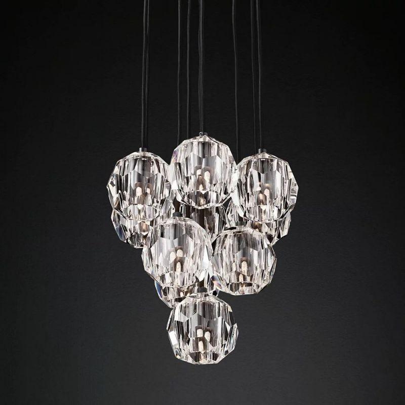 Boule Glass Round Cluster Chandelier 14" - King Lamps