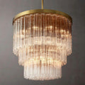 Cielo Glass 3-Tier Round Chandelier 36” - King Lamps