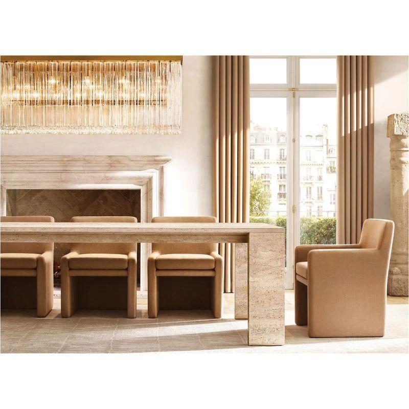 Cielo Glass Rectangular Chandelier 73” - King Lamps