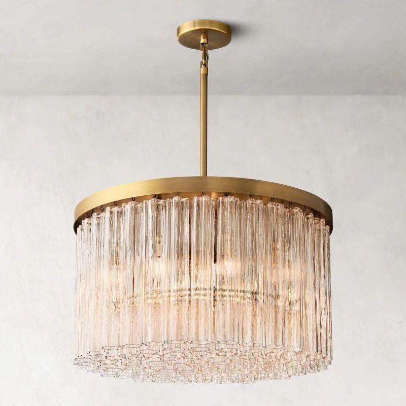 Cielo Glass Round Chandelier 36” - King Lamps