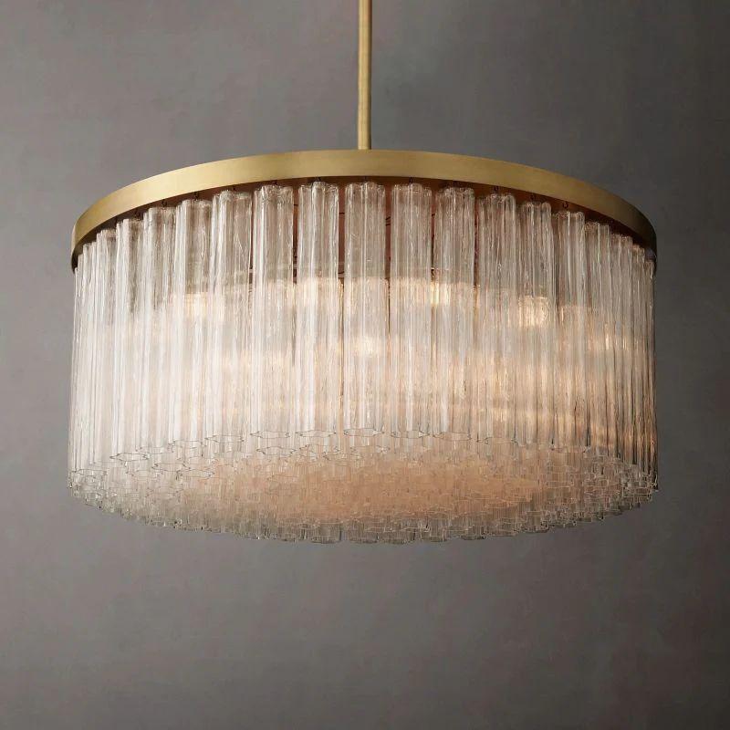 Cielo Glass Round Chandelier 48” - King Lamps