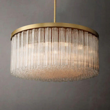 Cielo Glass Round Chandelier 48” - King Lamps