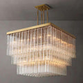 Cielo Glass Square Chandelier 45” - King Lamps