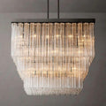 Cielo Glass Square Chandelier 45” - King Lamps