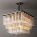 Cielo Glass Square Chandelier 45” - King Lamps