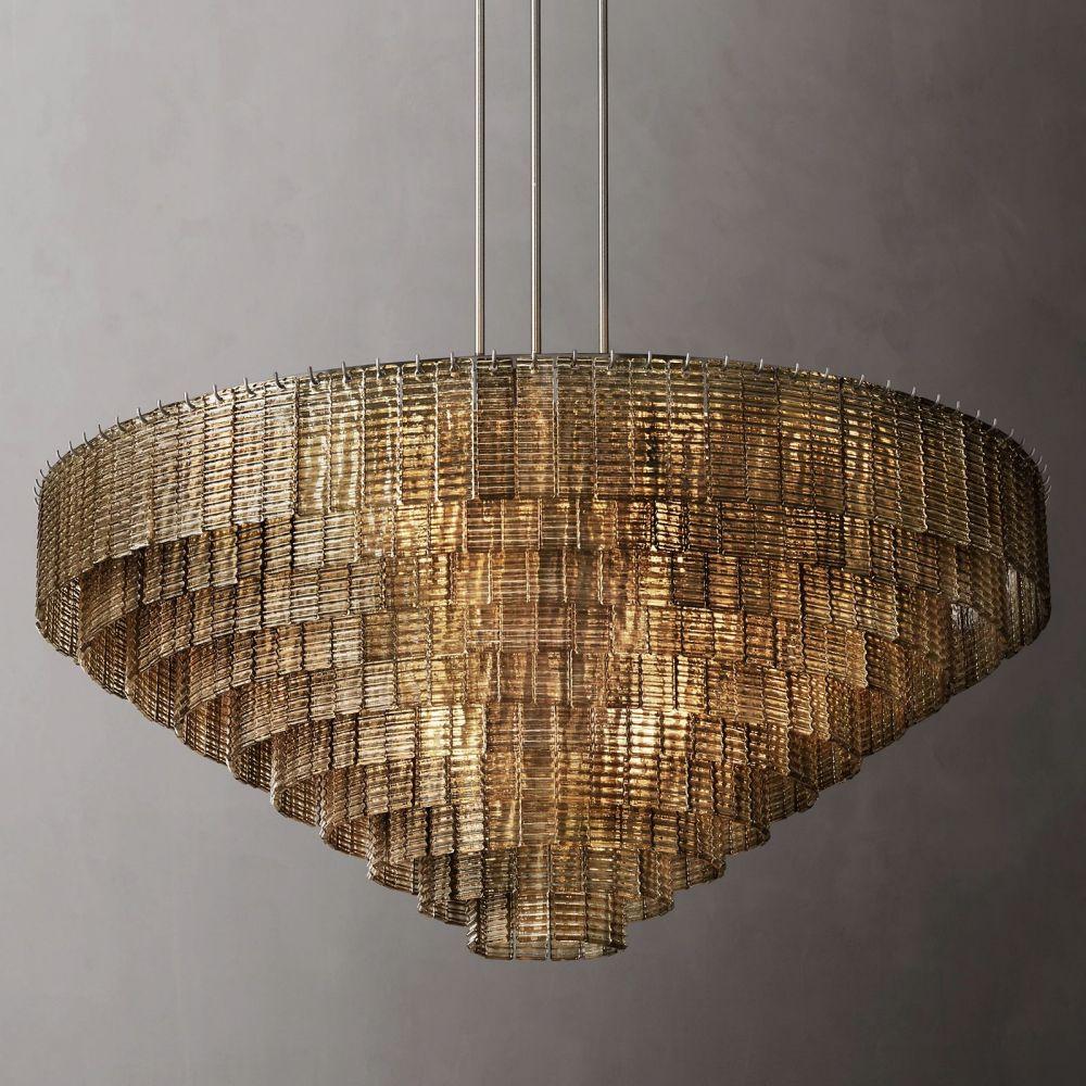 Sirene Glass Round Chandelier 65" - King Lamps