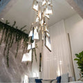 Modern Light Luxury Alabaster Chandelier in Gold Finish - King Lamps