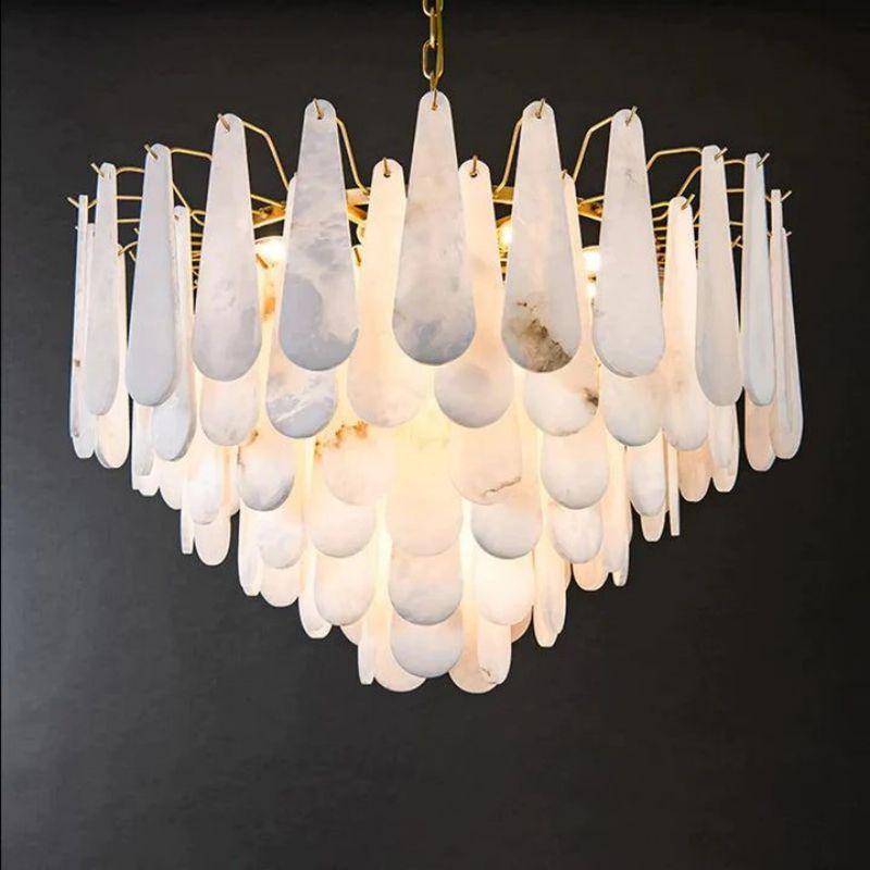 Laura Alabster Feathery Chandelier - King Lamps