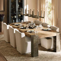 Tellurian Oak Dining Table Rectangular Handcrafted Rustic Industrial Dining Furniture