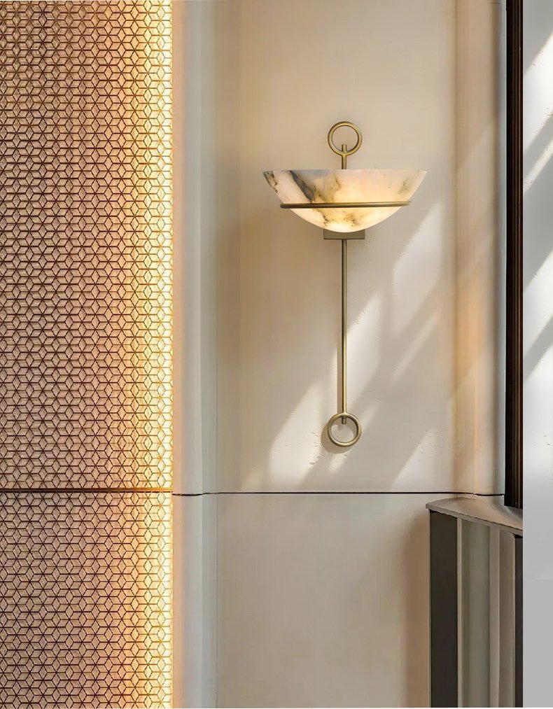 Tether Alabaster Wall Light