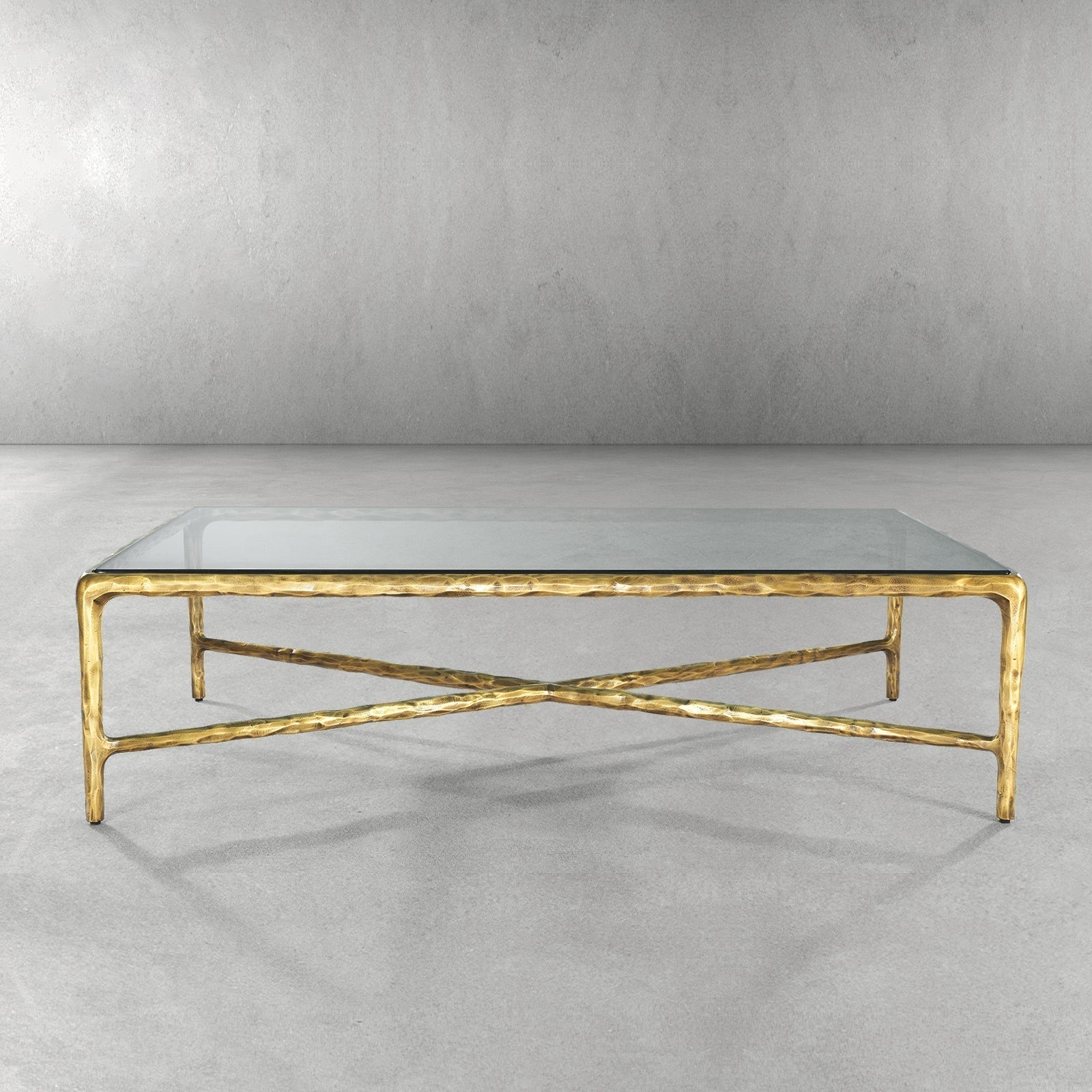 Thaddies Glass Rectangular Coffee Table-Kinglamps