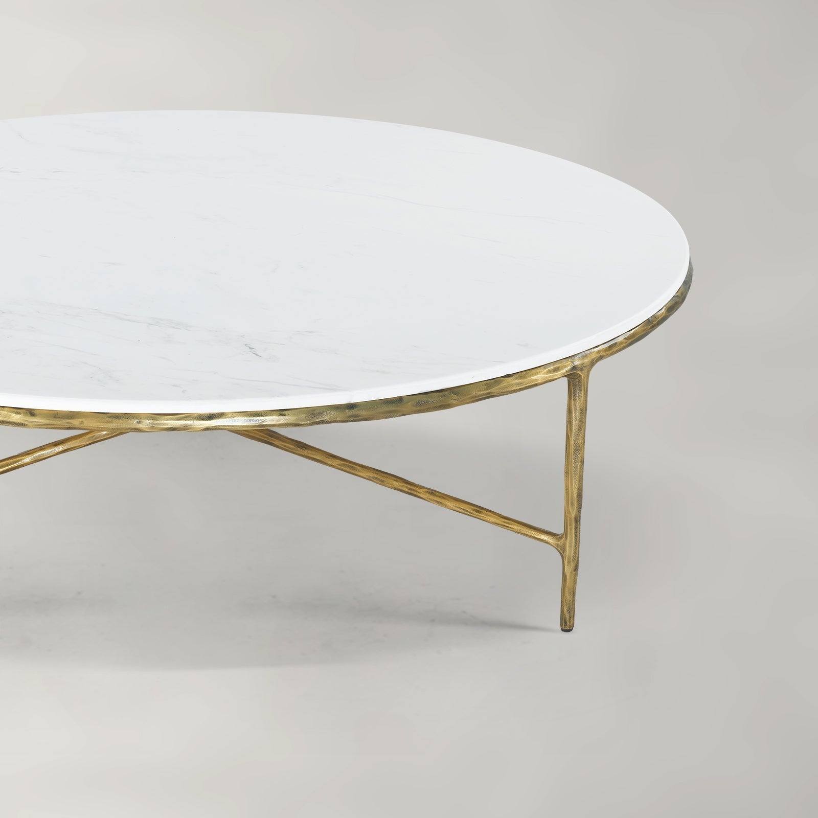Thaddies Marble Round Coffee Table 55"D-Kinglamps