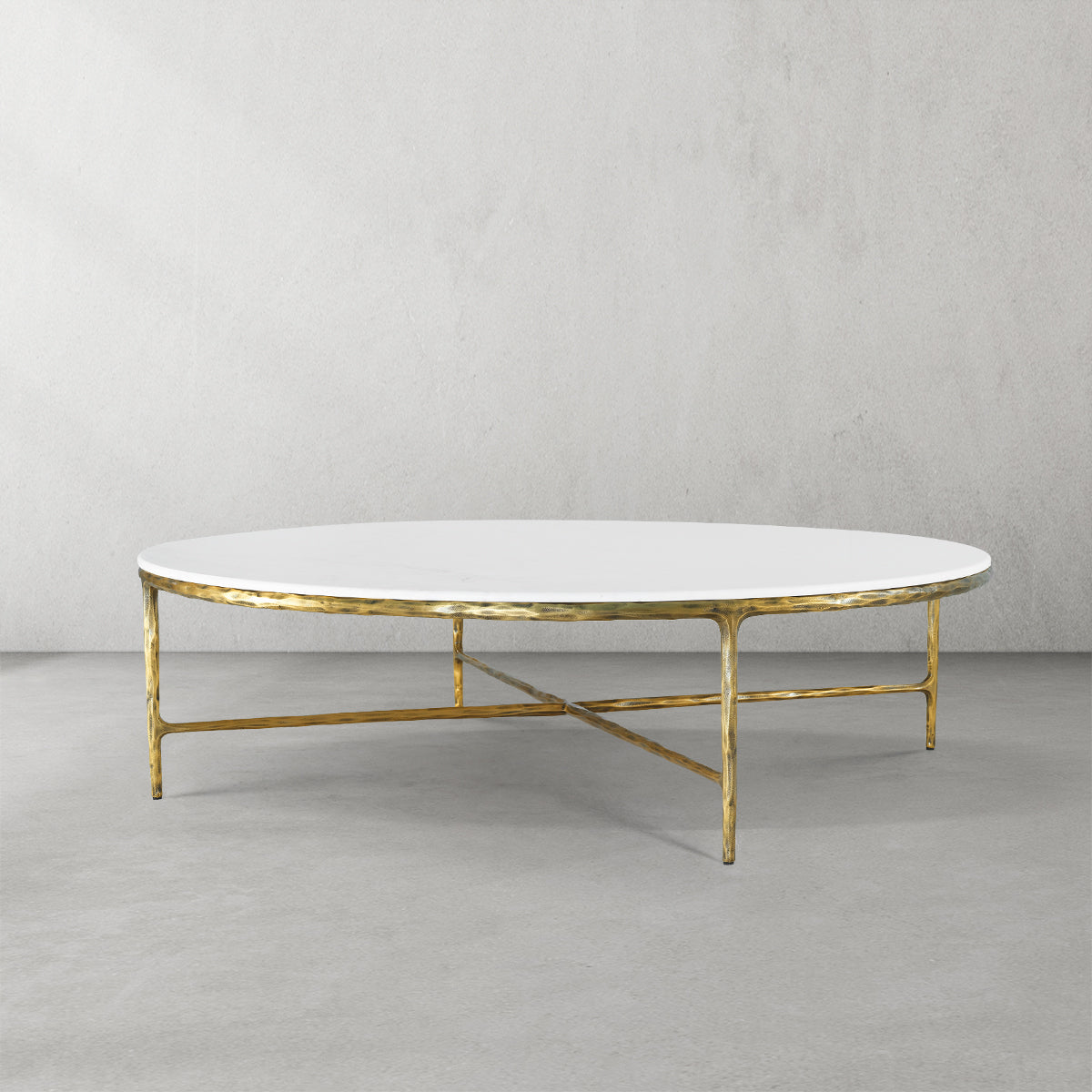 Thaddies Marble Round Coffee Table 55"D-Kinglamps