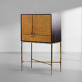 Thaddies Metal Frame Rattan Side Cabinet-Kinglamps