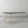 Thaddies Vintage Style Metal Frame Dining Table-Kinglamps