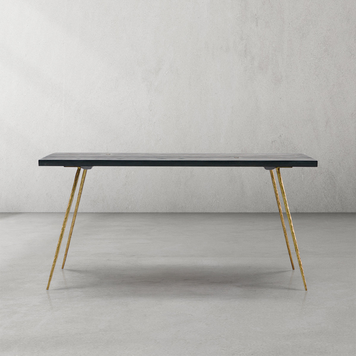 Thaddies Vintage Style Metal Frame Dining Table-Kinglamps