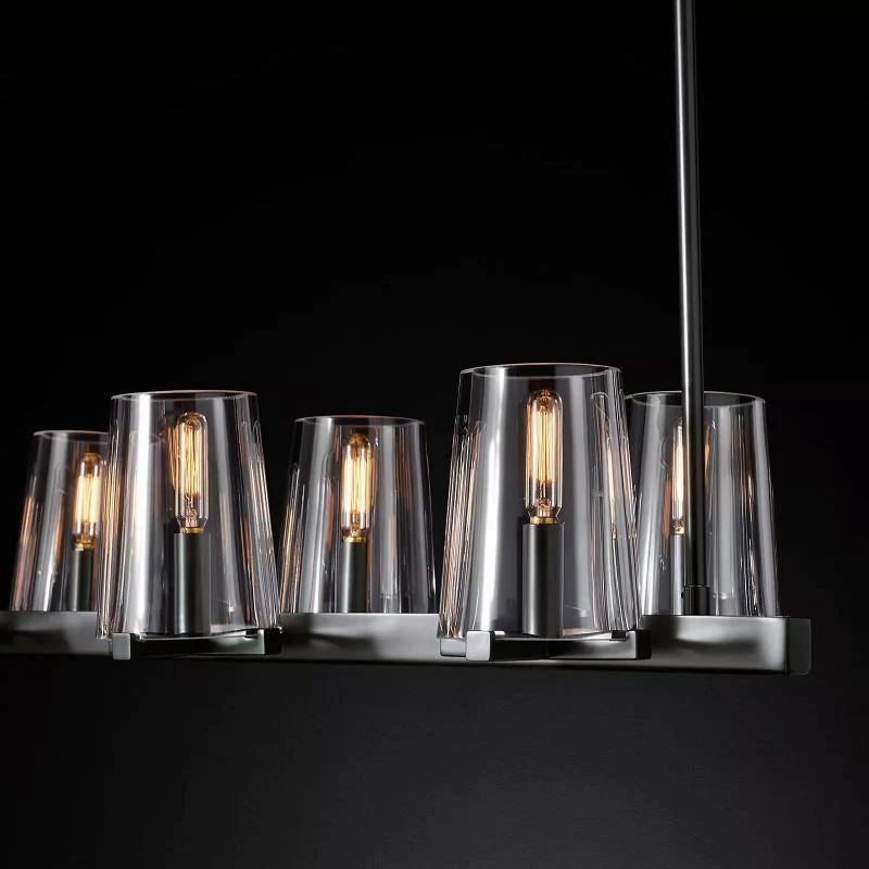 Pauillac Glass Linear Chandelier 49" - King Lamps