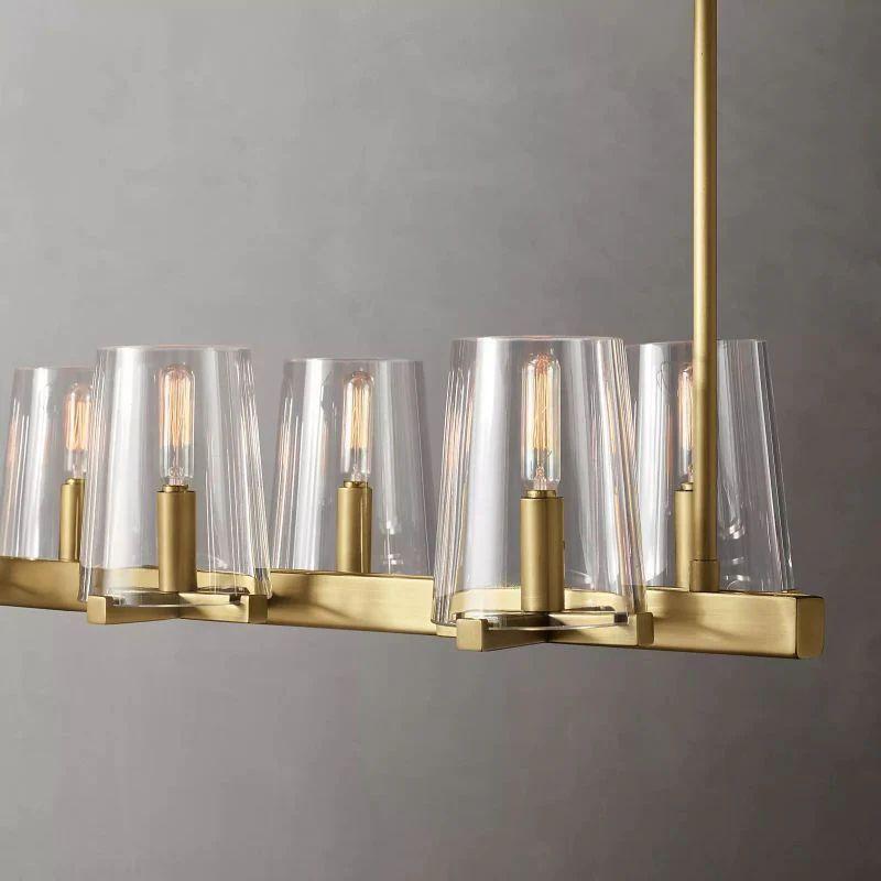 Pauillac Glass Linear Chandelier 49" - King Lamps