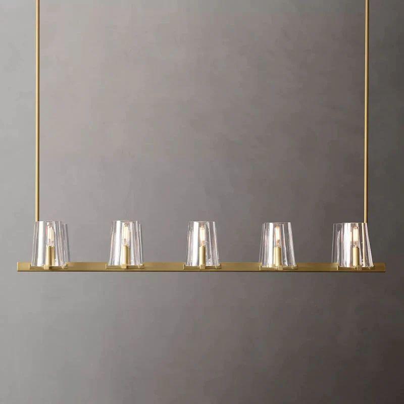 Pauillac Glass Linear Chandelier 49" - King Lamps