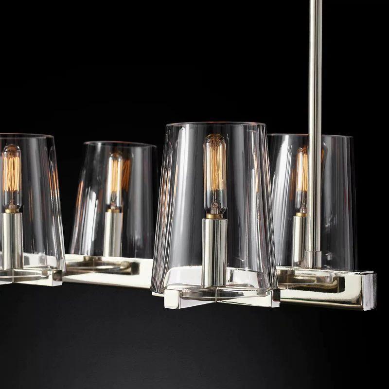 Pauillac Glass Linear Chandelier 49" - King Lamps