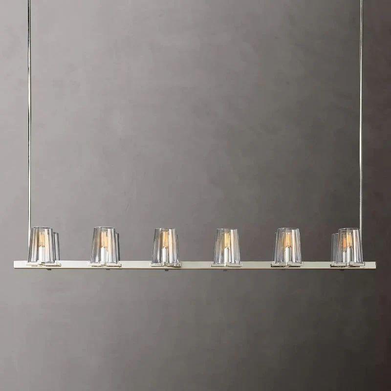 Pauillac Glass Linear Chandelier 60" - King Lamps