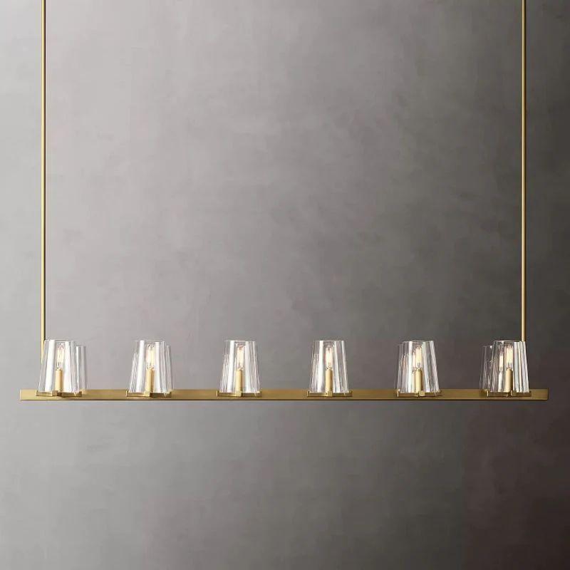 Pauillac Glass Linear Chandelier 60" - King Lamps