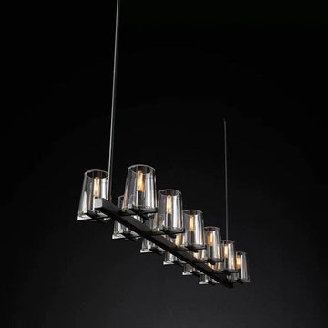Pauillac Glass Linear Chandelier 60" - King Lamps