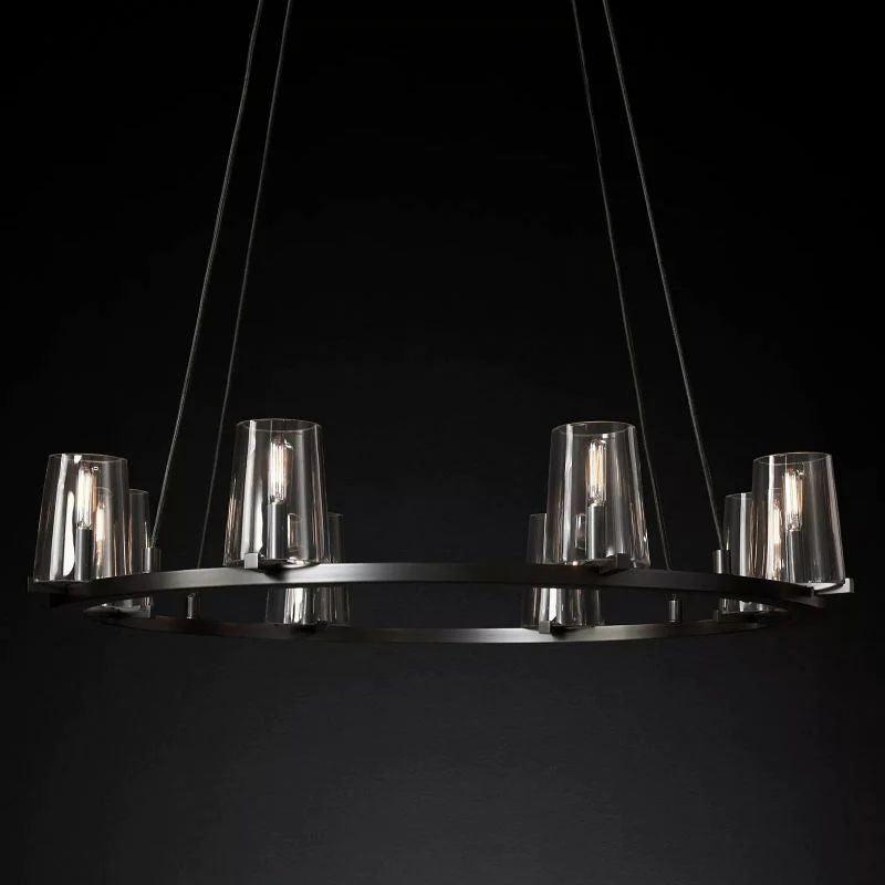 Pauillac Glass Round Chandelier 36" - King Lamps