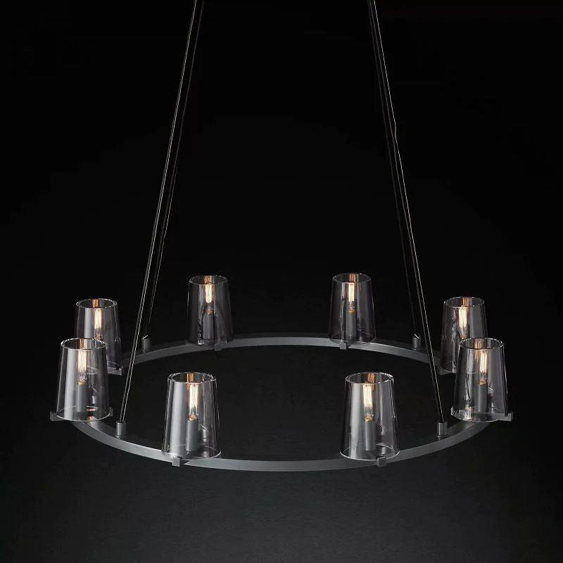 Pauillac Glass Round Chandelier 36" - King Lamps