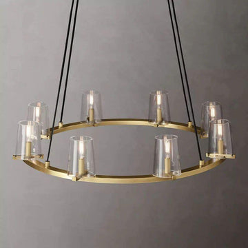 Pauillac Glass Round Chandelier 36" - King Lamps