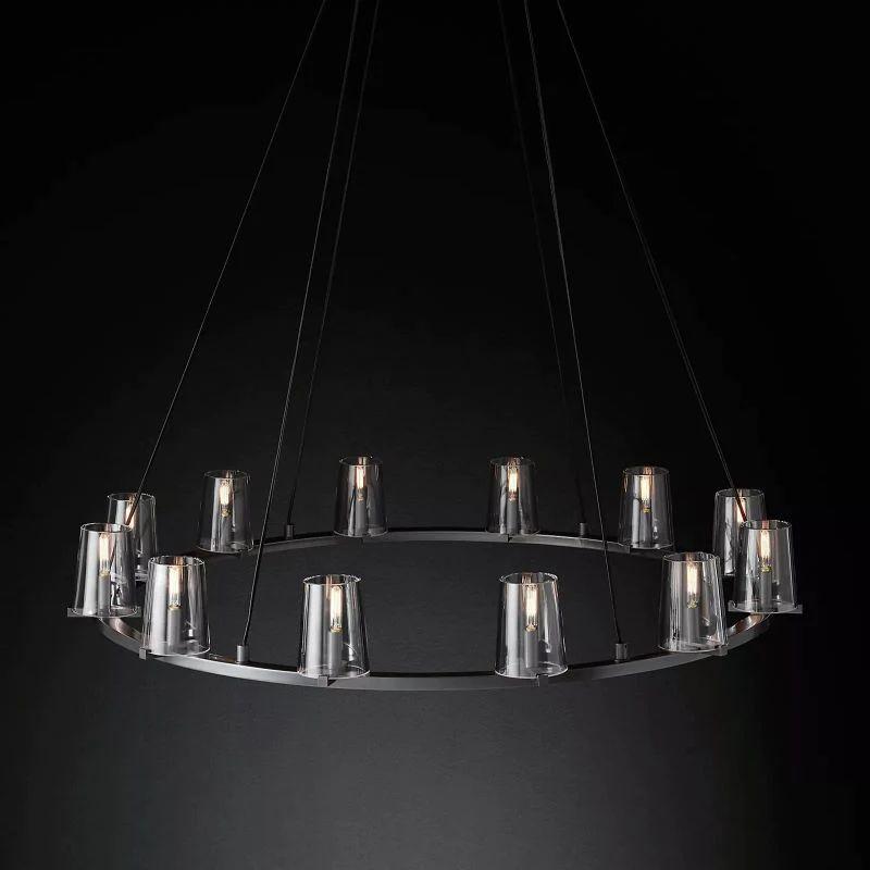 Pauillac Glass Round Chandelier 48" - King Lamps