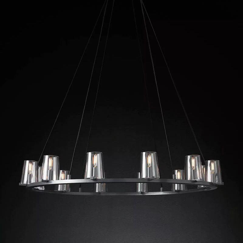 Pauillac Glass Round Chandelier 48" - King Lamps