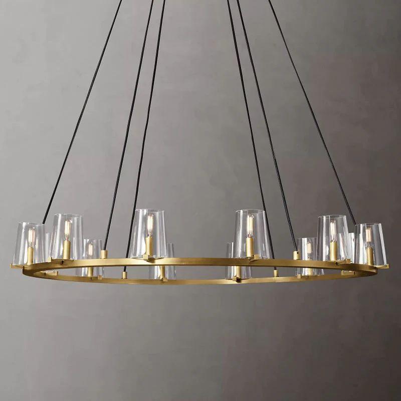 Pauillac Glass Round Chandelier 48" - King Lamps