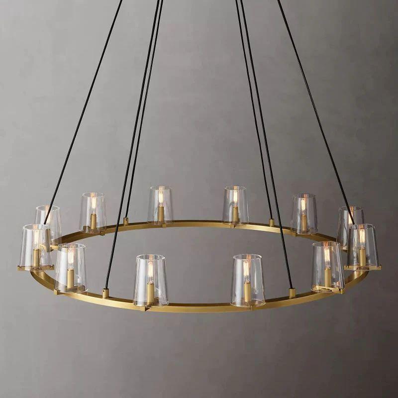 Pauillac Glass Round Chandelier 48" - King Lamps