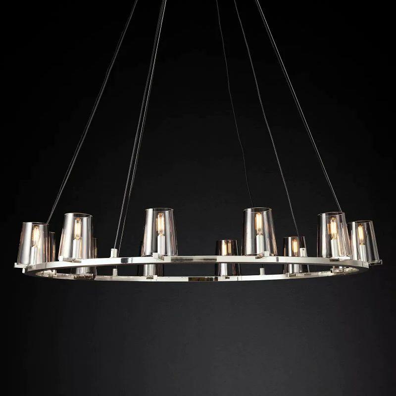 Pauillac Glass Round Chandelier 48" - King Lamps
