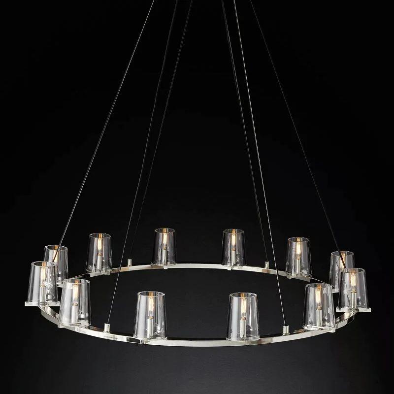Pauillac Glass Round Chandelier 48" - King Lamps