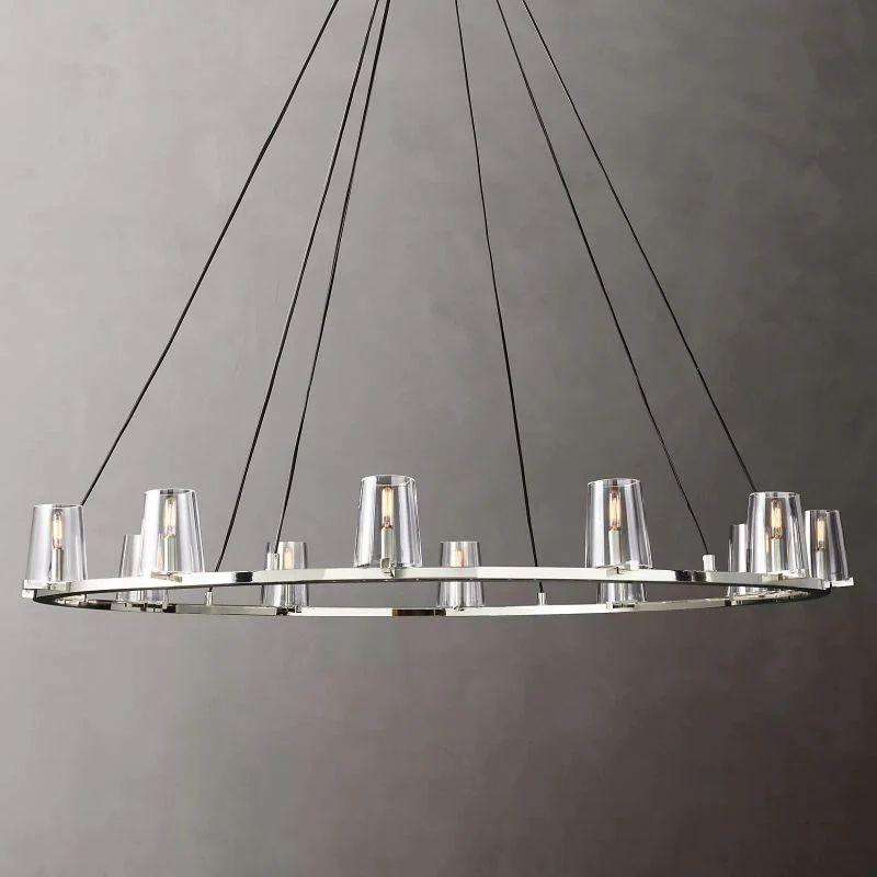 Pauillac Glass Round Chandelier 60" - King Lamps
