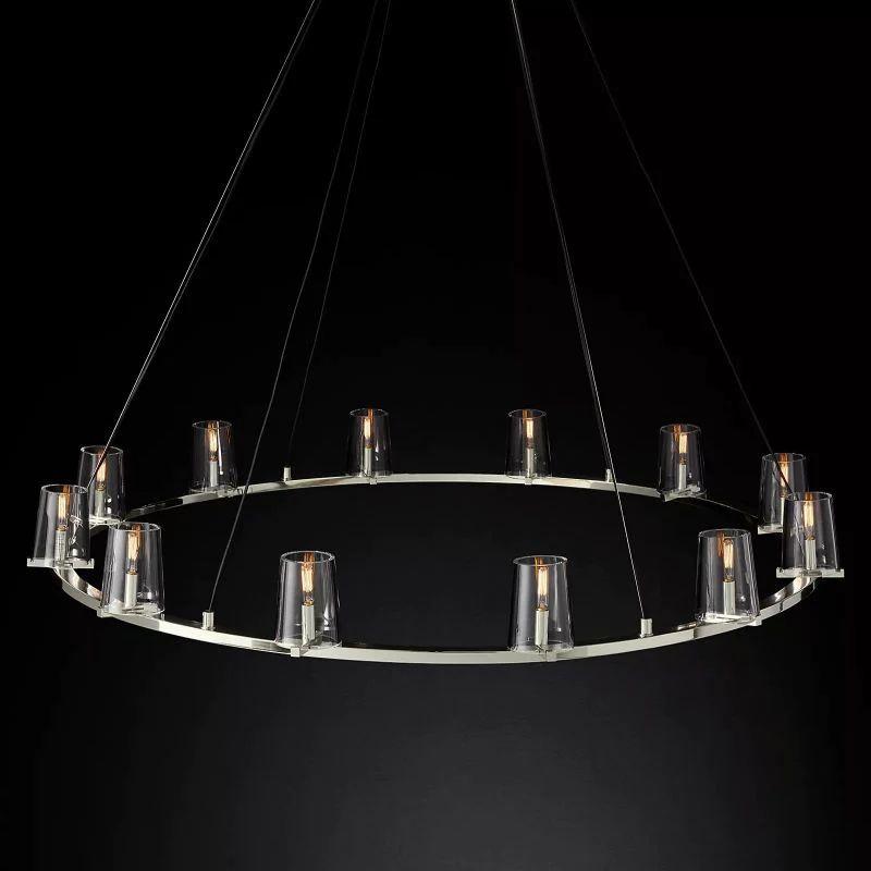 Pauillac Glass Round Chandelier 60" - King Lamps