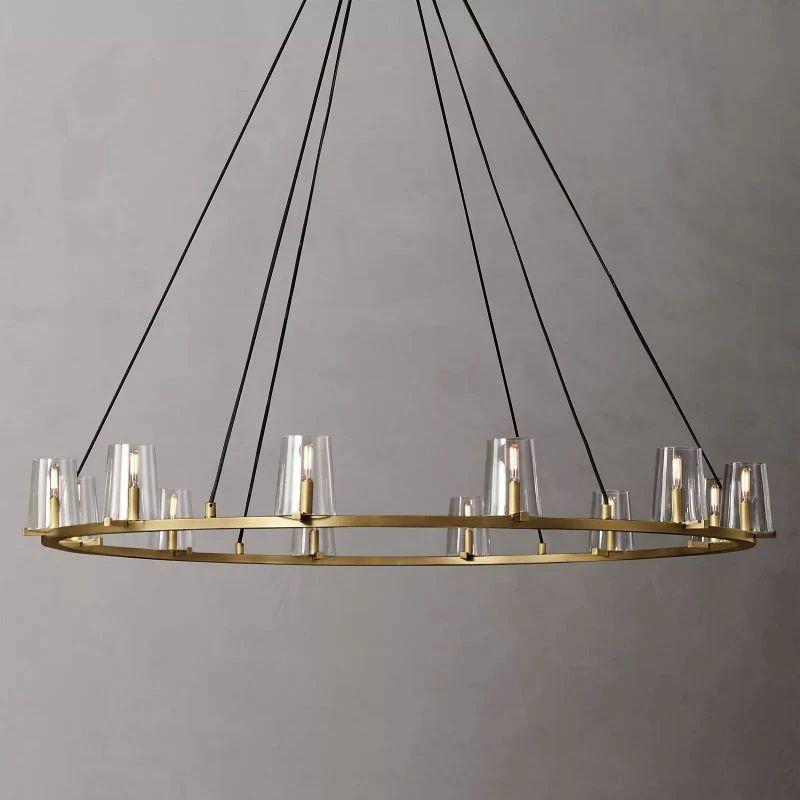 Pauillac Glass Round Chandelier 60" - King Lamps