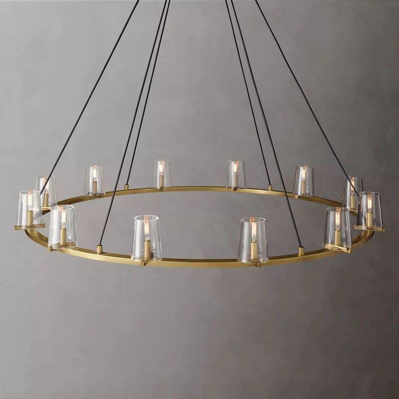 Pauillac Glass Round Chandelier 60" - King Lamps