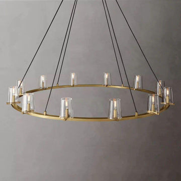 Pauillac Glass Round Chandelier 60" - King Lamps