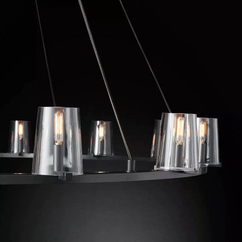 Pauillac Glass Round Chandelier 60" - King Lamps
