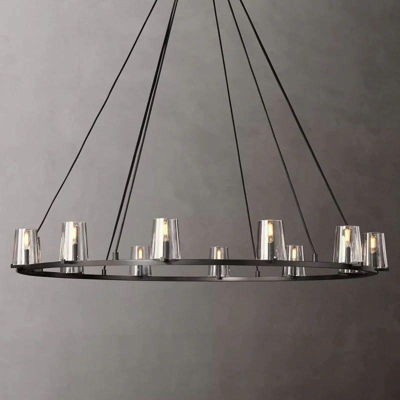 Pauillac Glass Round Chandelier 60" - King Lamps