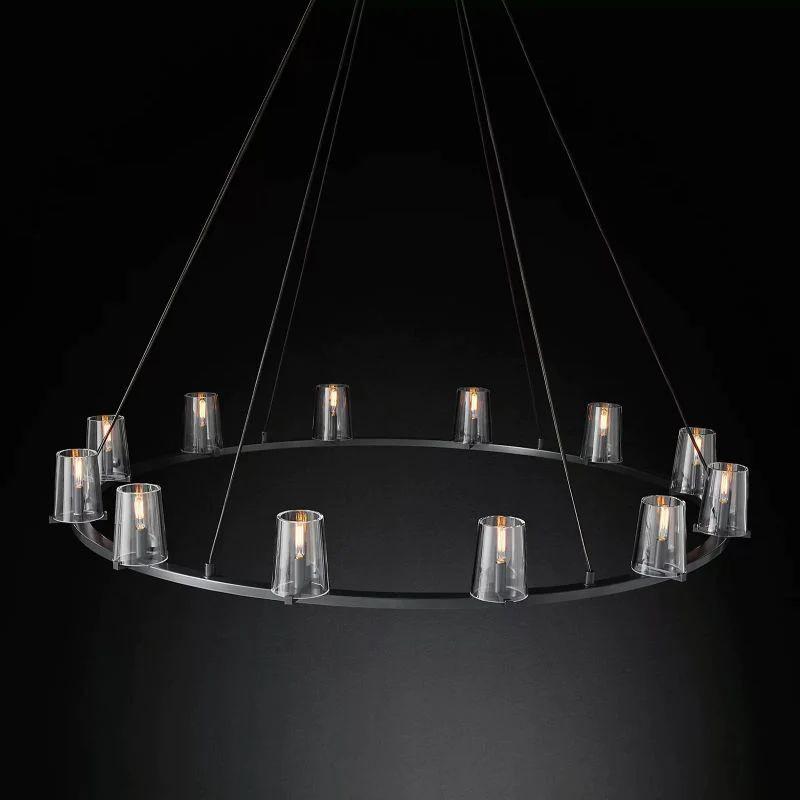 Pauillac Glass Round Chandelier 60" - King Lamps