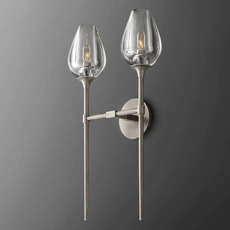 Tulip Crystal Double Sconce - King Lamps
