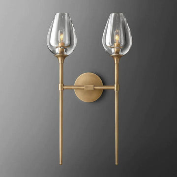 Tulip Crystal Double Sconce - King Lamps