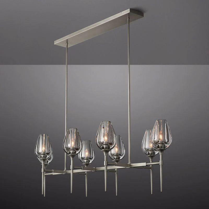 Tulip Crystal Linear Chandelier 52'' - King Lamps