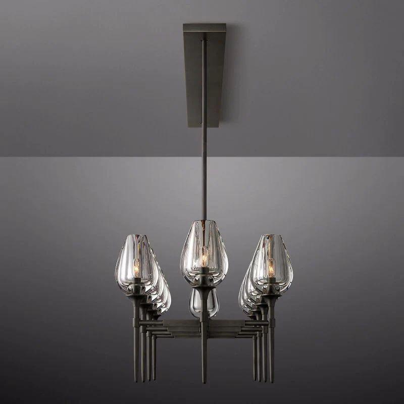Tulip Crystal Linear Chandelier 65'' - King Lamps