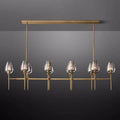 Tulip Crystal Linear Chandelier 65'' - King Lamps